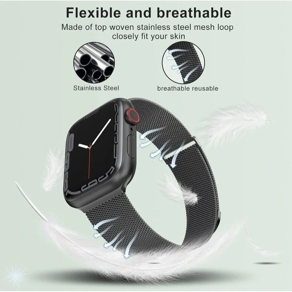 Mesh Loop Magnetic Clasp Replacement for iWatch Bands 41mm/40mm
